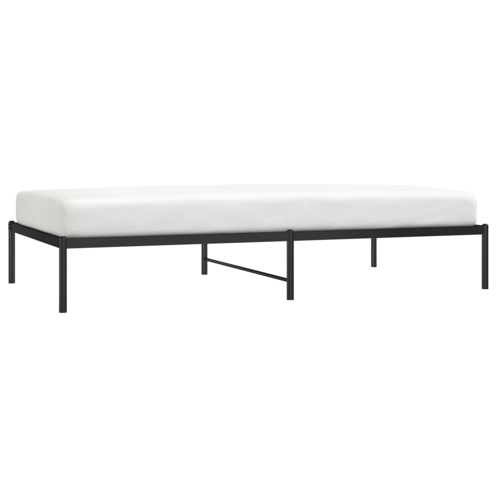 Cadre de lit métal sans matelas noir 107x203 cm - XIOS