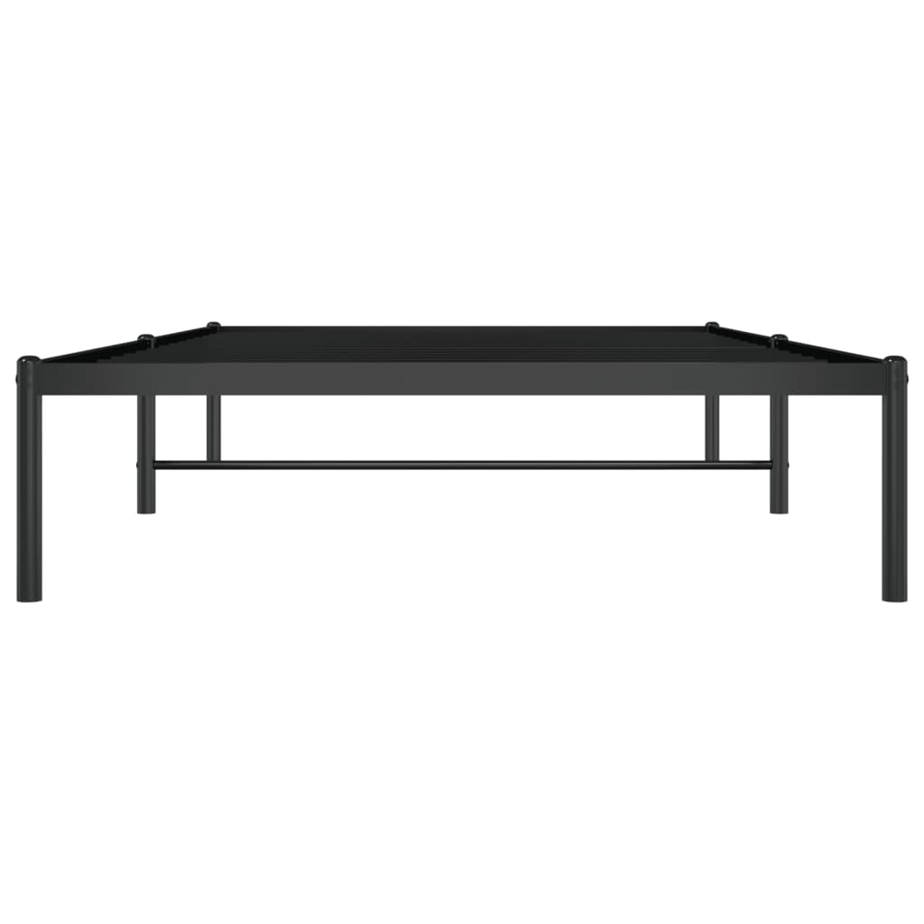 Cadre de lit métal sans matelas noir 107x203 cm - XIOS