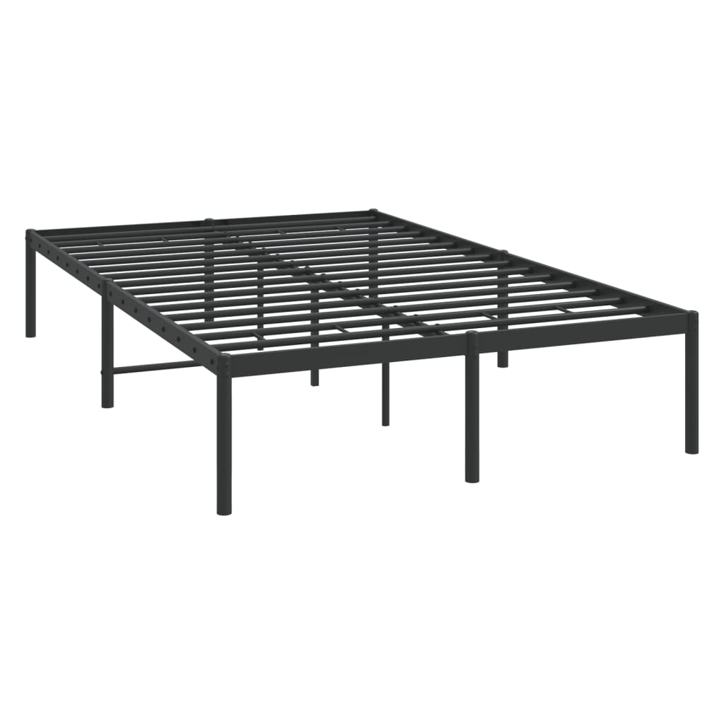 Cadre de lit métal sans matelas noir 120x190 cm - XIOS
