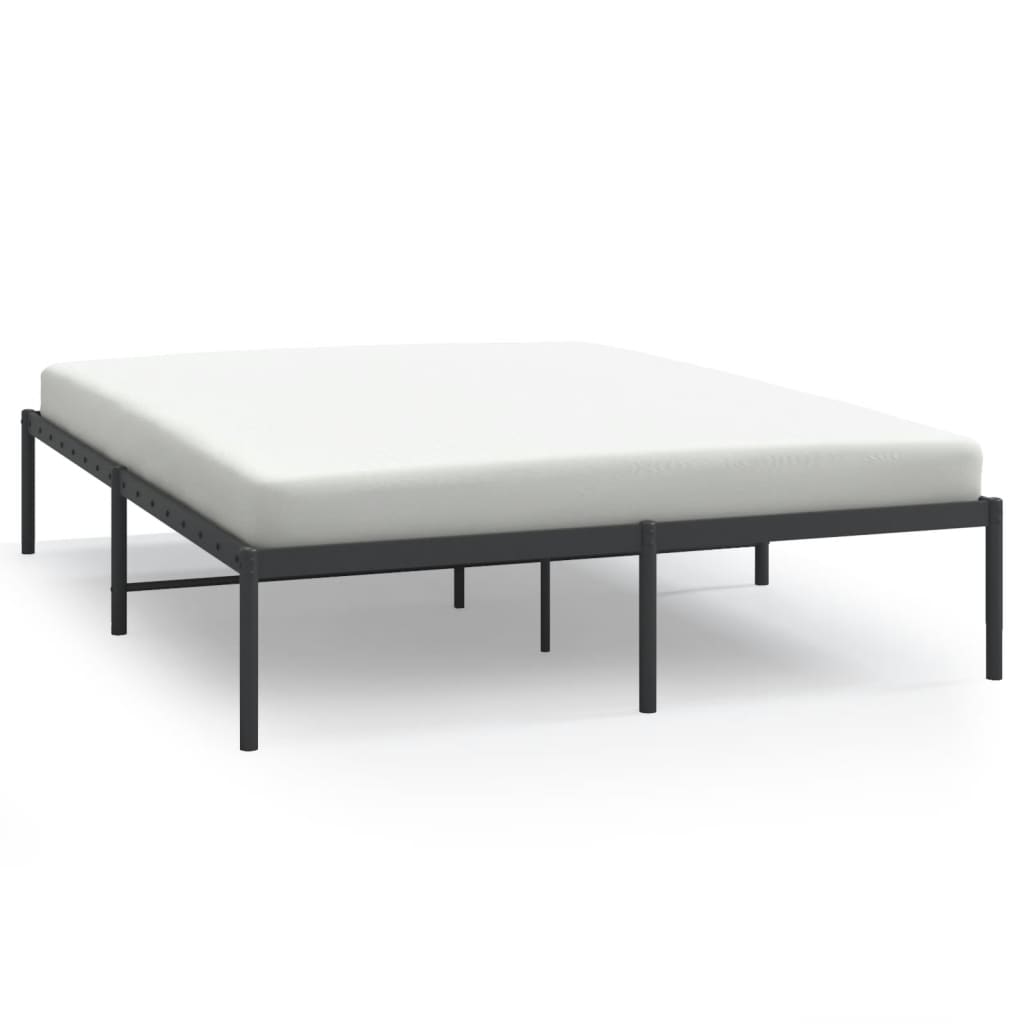 Cadre de lit métal sans matelas noir 140x190 cm - XIOS