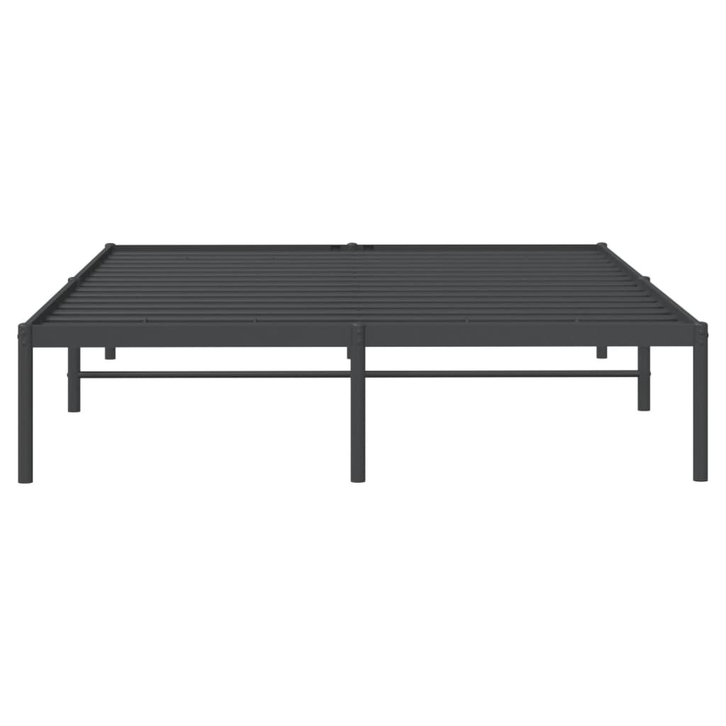 Cadre de lit métal sans matelas noir 140x190 cm - XIOS