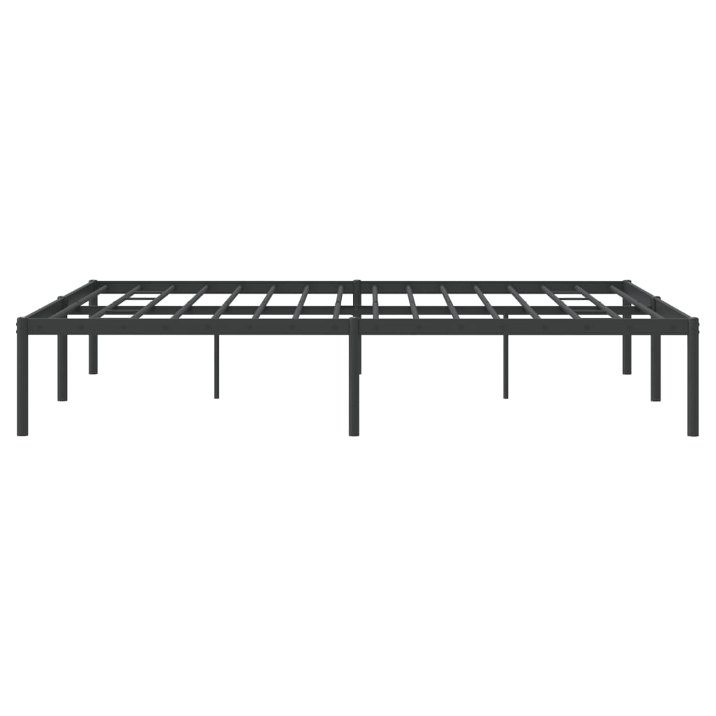 Cadre de lit métal sans matelas noir 140x190 cm - XIOS