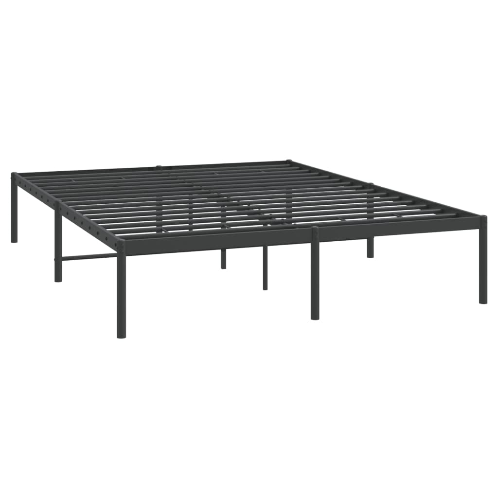 Cadre de lit métal sans matelas noir 140x200 cm - XIOS