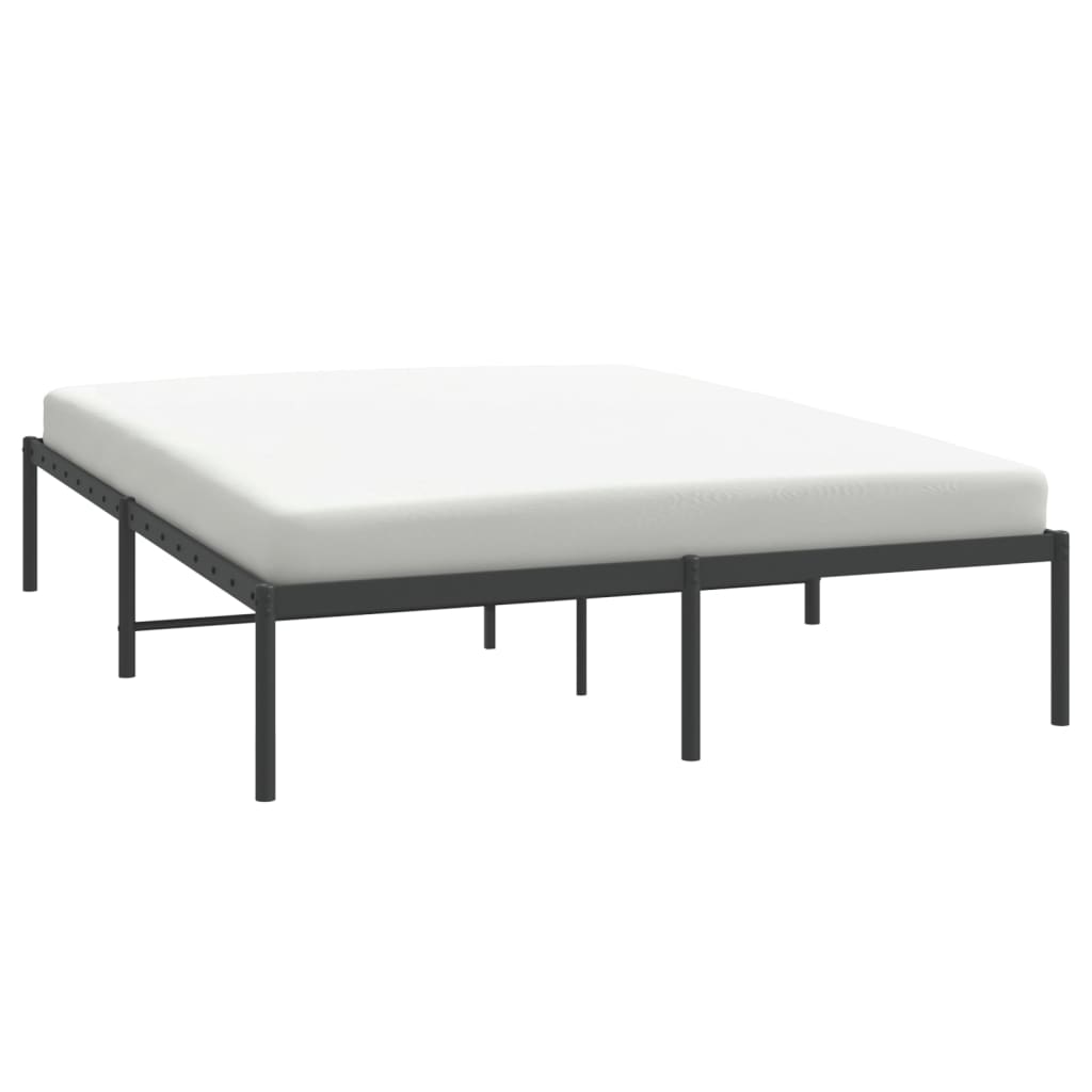 Cadre de lit métal sans matelas noir 140x200 cm - XIOS