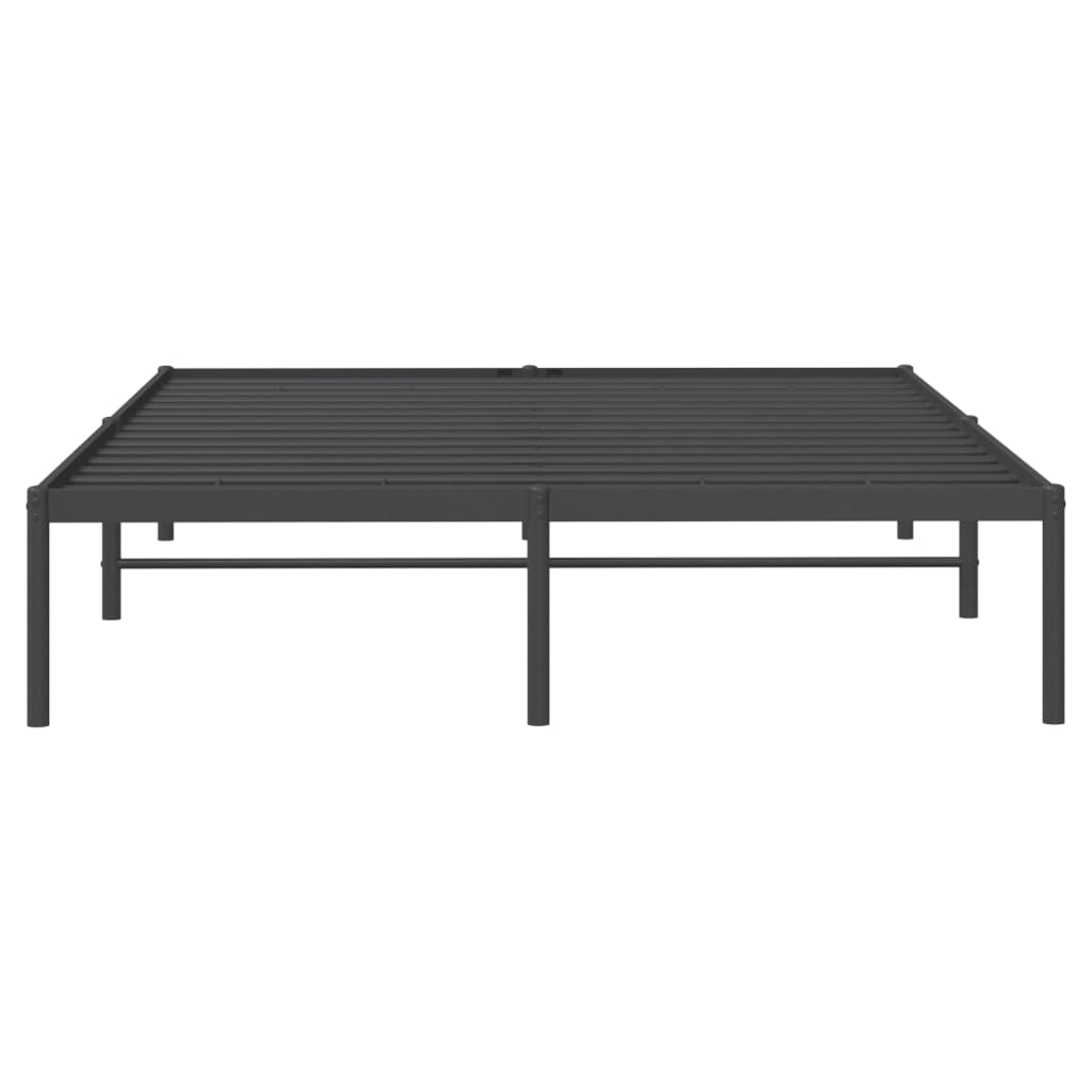 Cadre de lit métal sans matelas noir 140x200 cm - XIOS