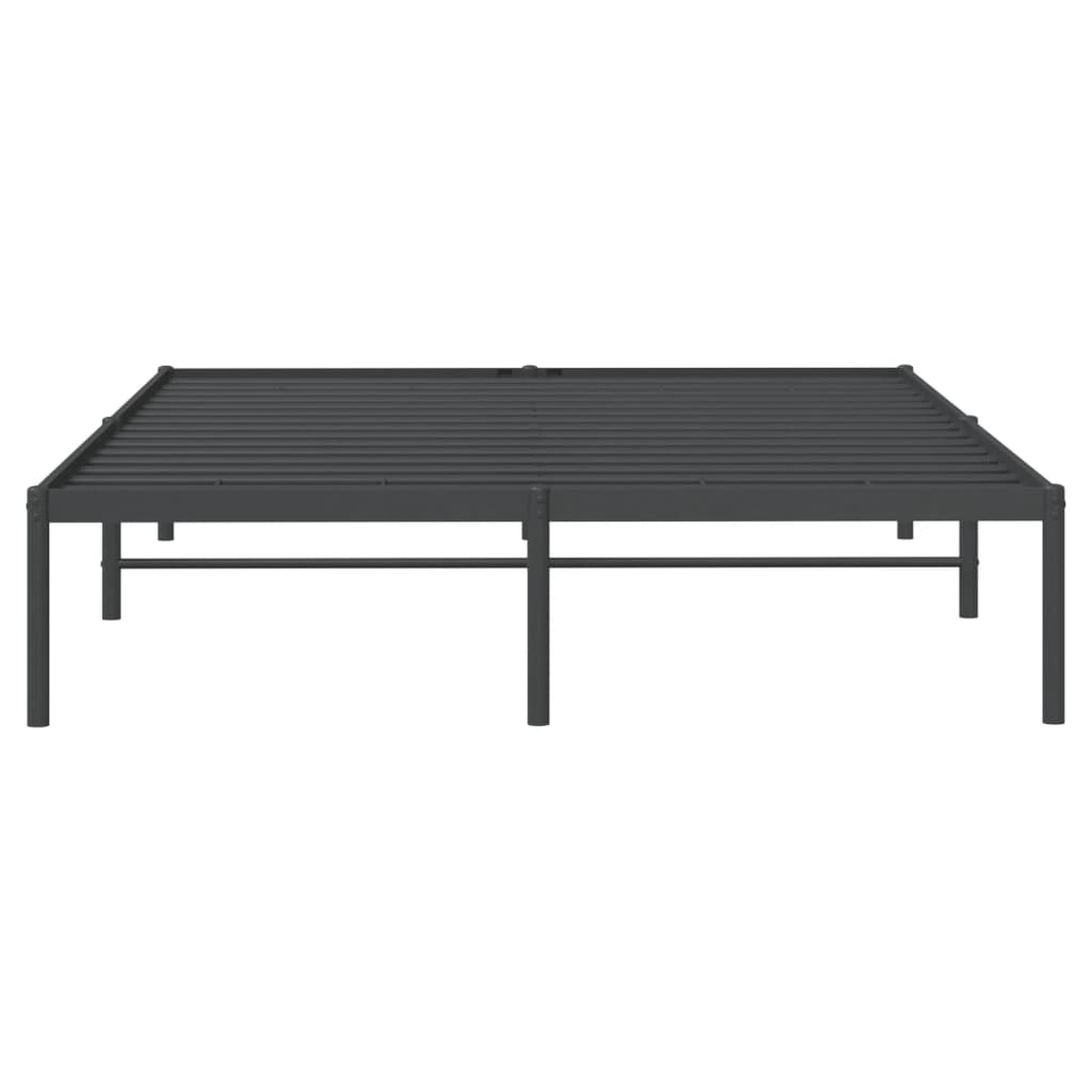 Cadre de lit métal sans matelas noir 150x200 cm - XIOS
