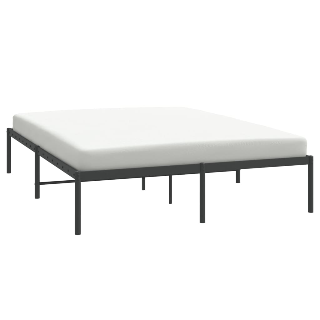 Cadre de lit métal sans matelas noir 160x200 cm - XIOS