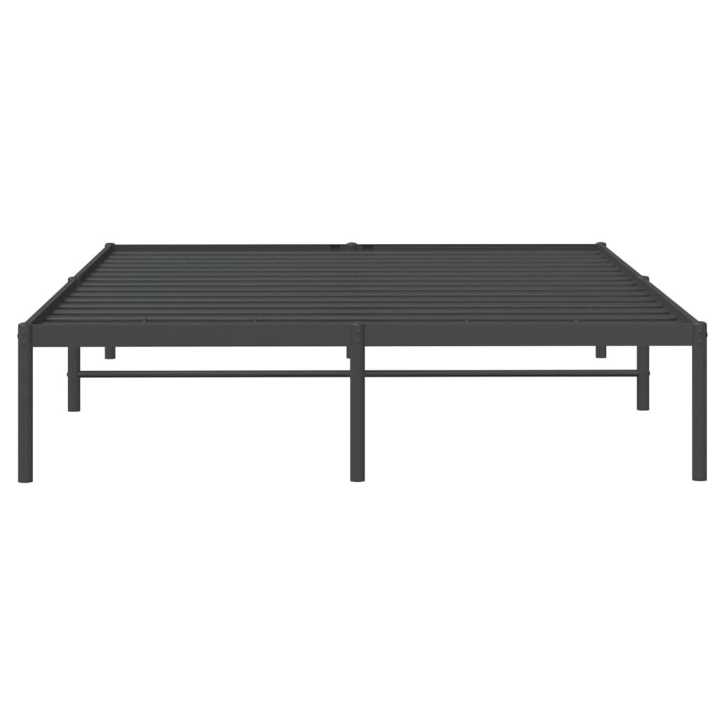 Cadre de lit métal sans matelas noir 160x200 cm - XIOS