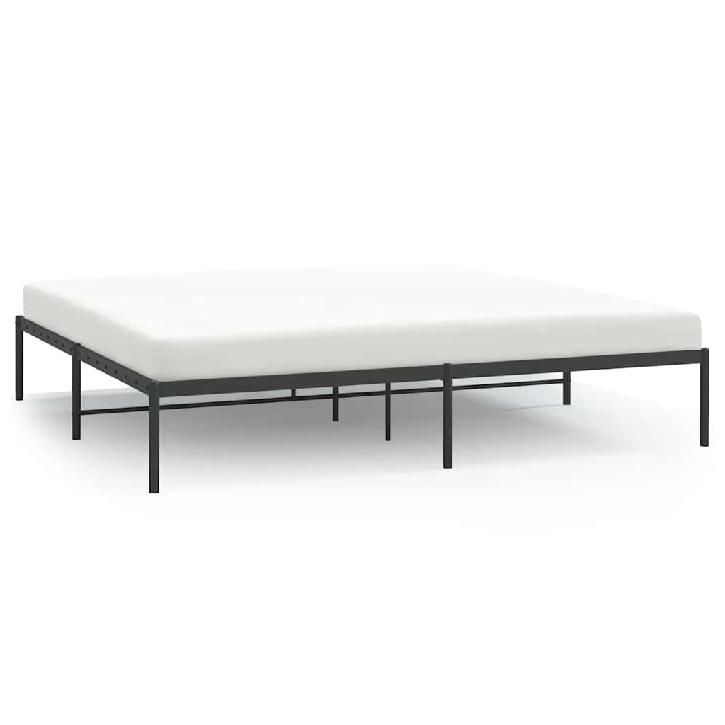 Cadre de lit métal noir 183x213 cm - XIOS
