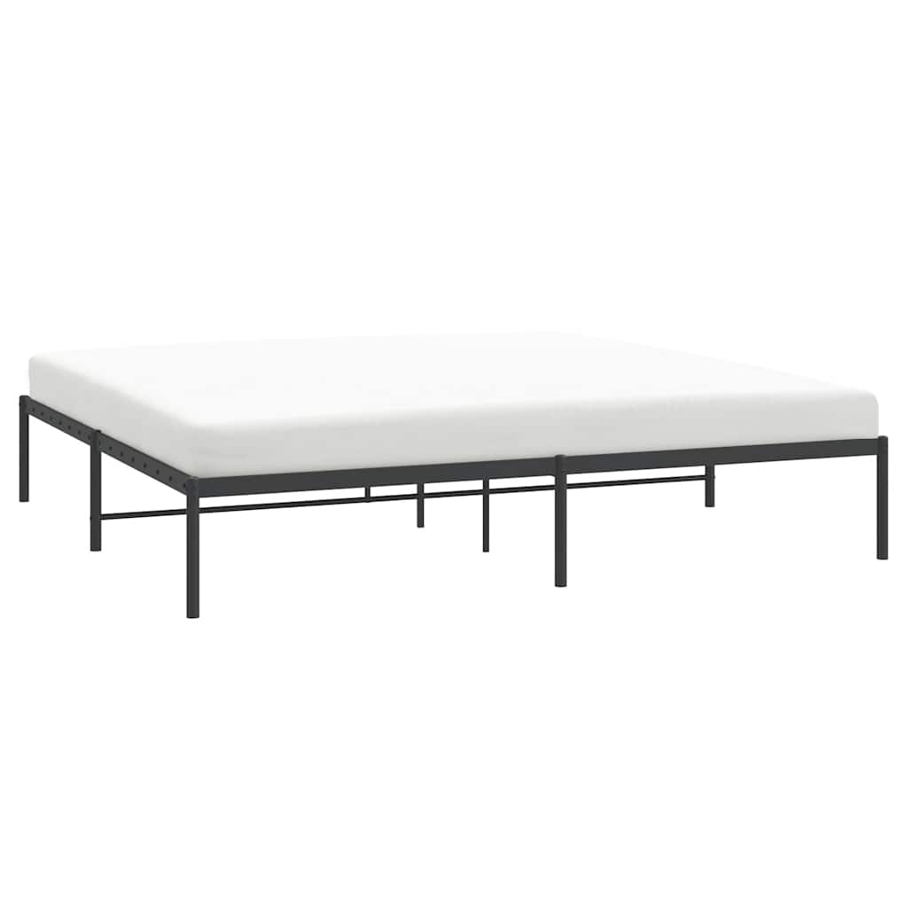 Cadre de lit métal noir 183x213 cm - XIOS