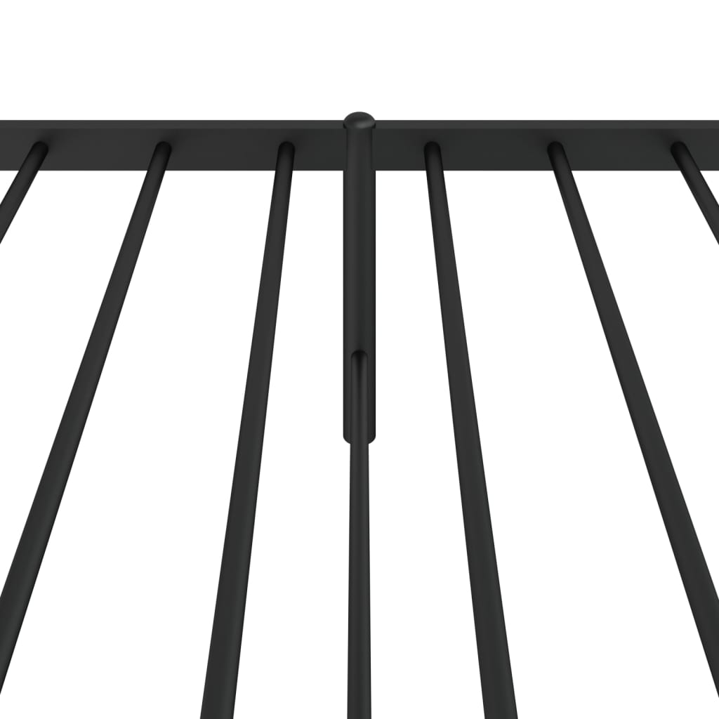 Cadre de lit métal sans matelas avec tête de lit noir 90x190 cm - XIOS