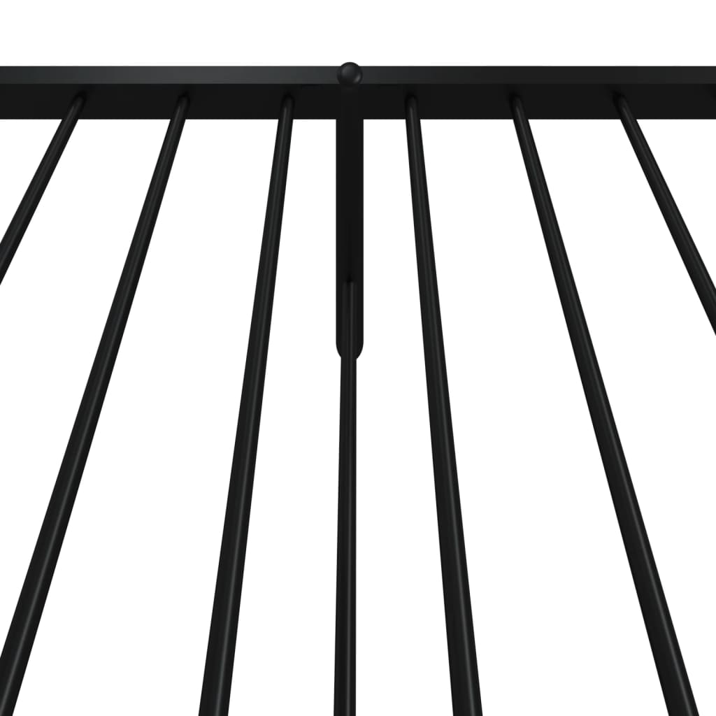 Cadre de lit métal sans matelas avec pied de lit noir 75x190 cm - XIOS