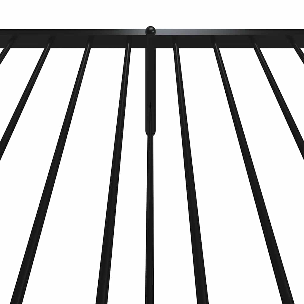 Cadre de lit métal sans matelas avec pied de lit noir 90x190 cm - XIOS