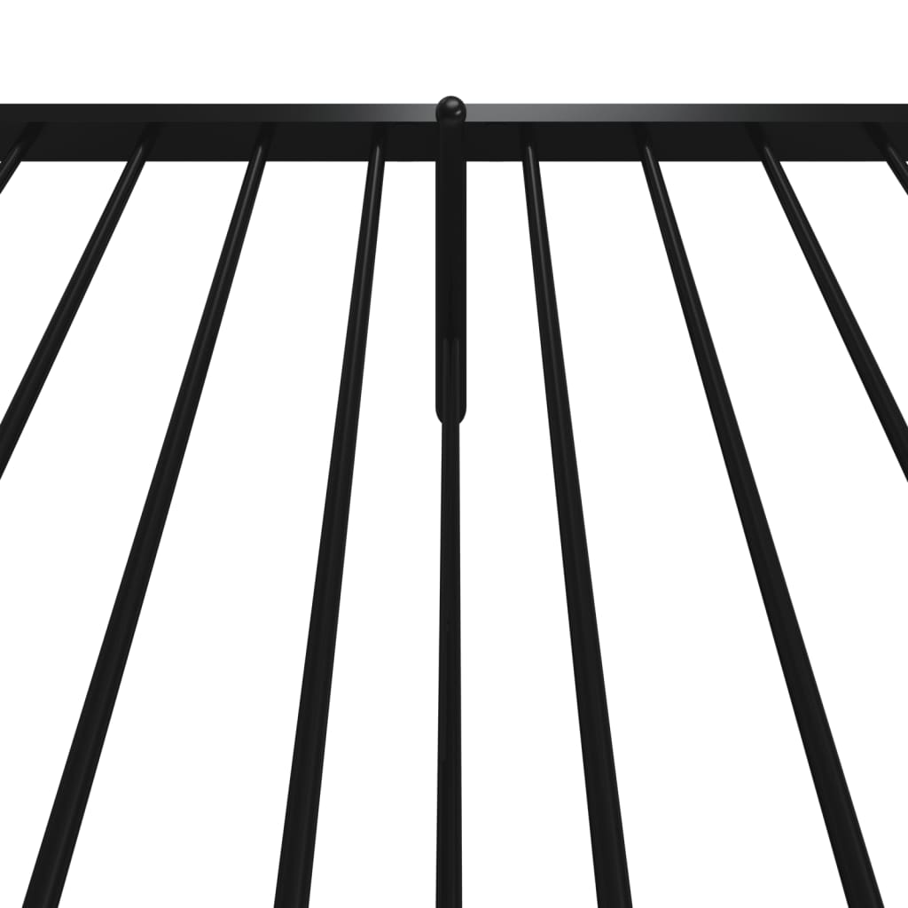 Cadre de lit métal sans matelas avec pied de lit noir 90x200 cm - XIOS