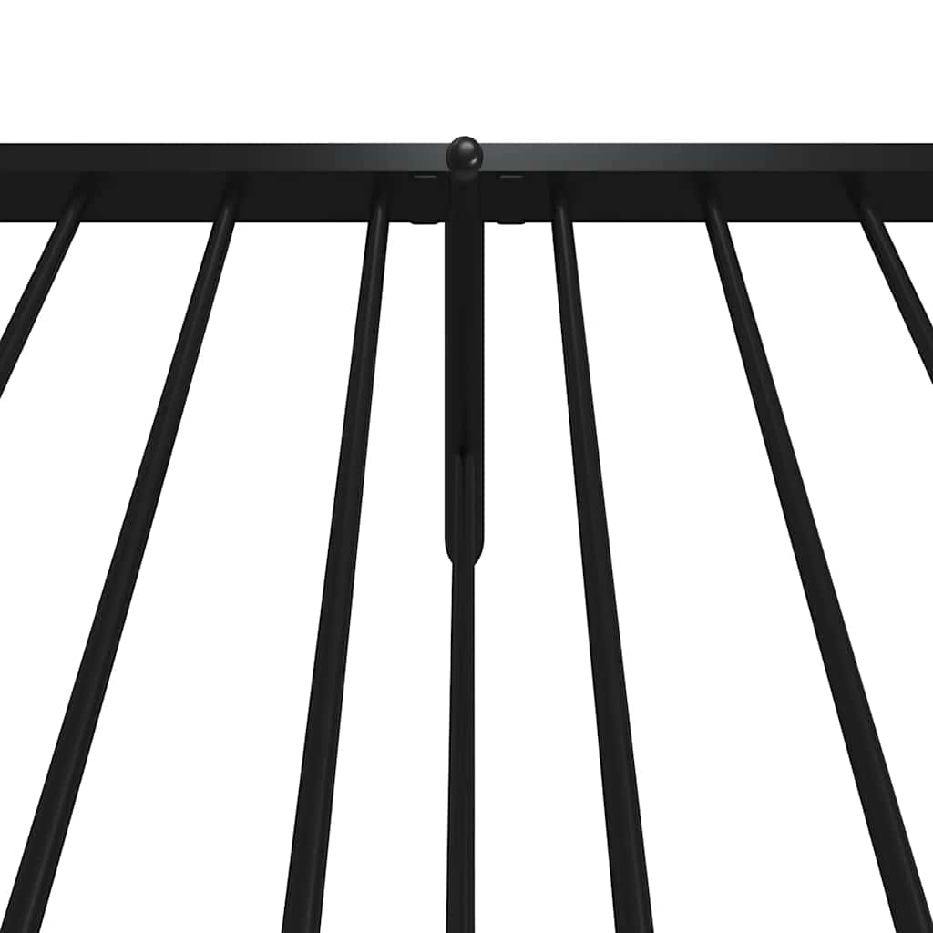 Cadre de lit métal sans matelas avec pied de lit noir 100x190cm - XIOS