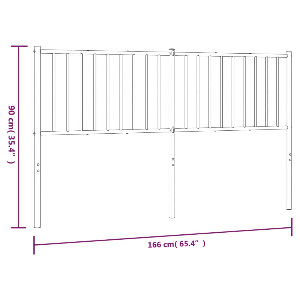 Tête de lit métal noir 160 cm - XIOS