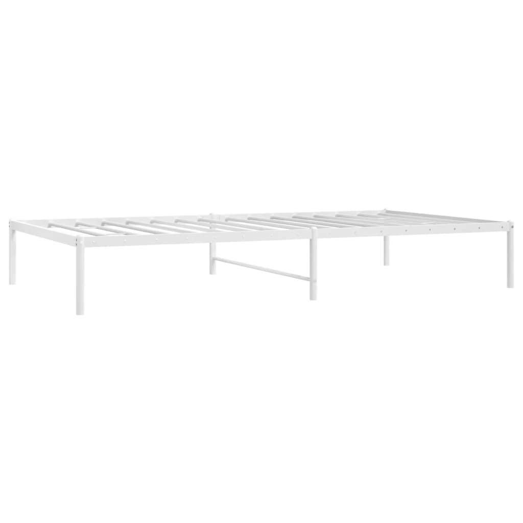 Cadre de lit métal sans matelas blanc 75x190 cm - XIOS