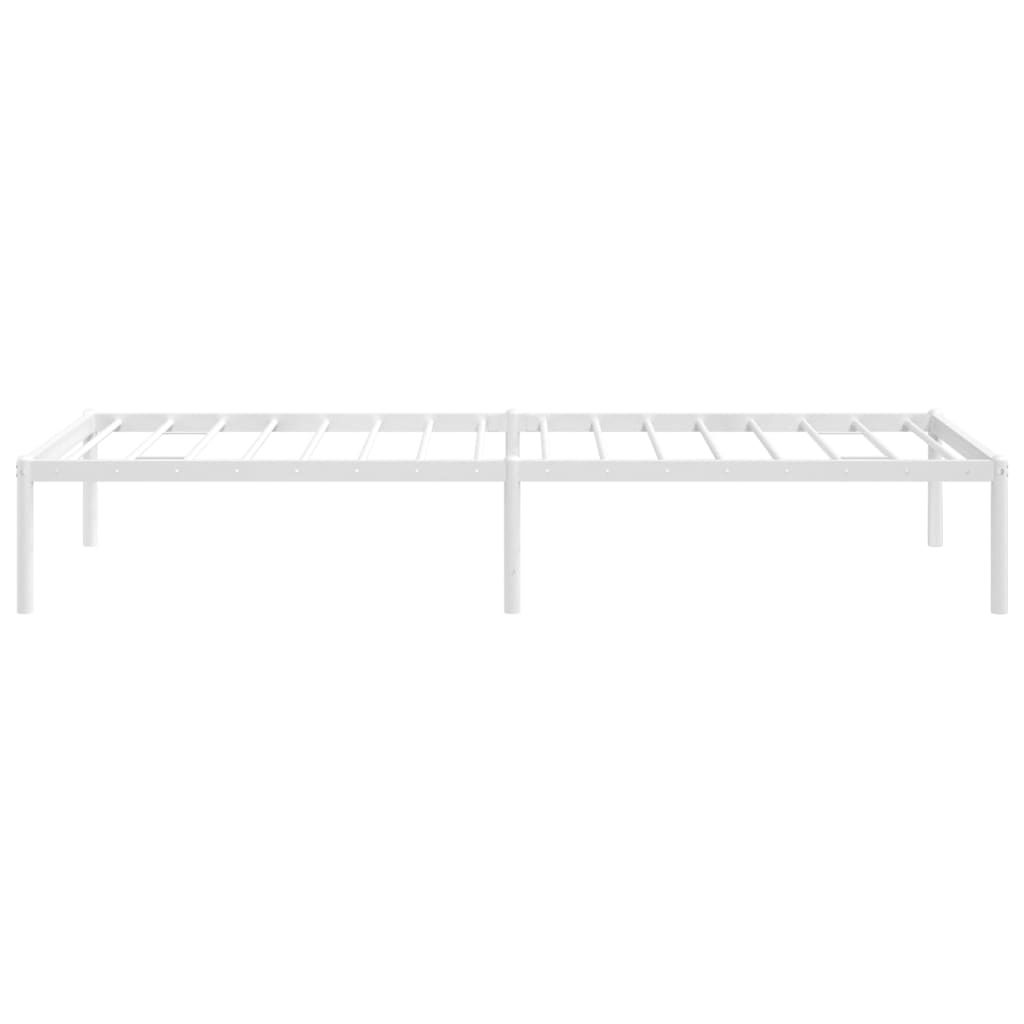 Cadre de lit métal sans matelas blanc 75x190 cm - XIOS