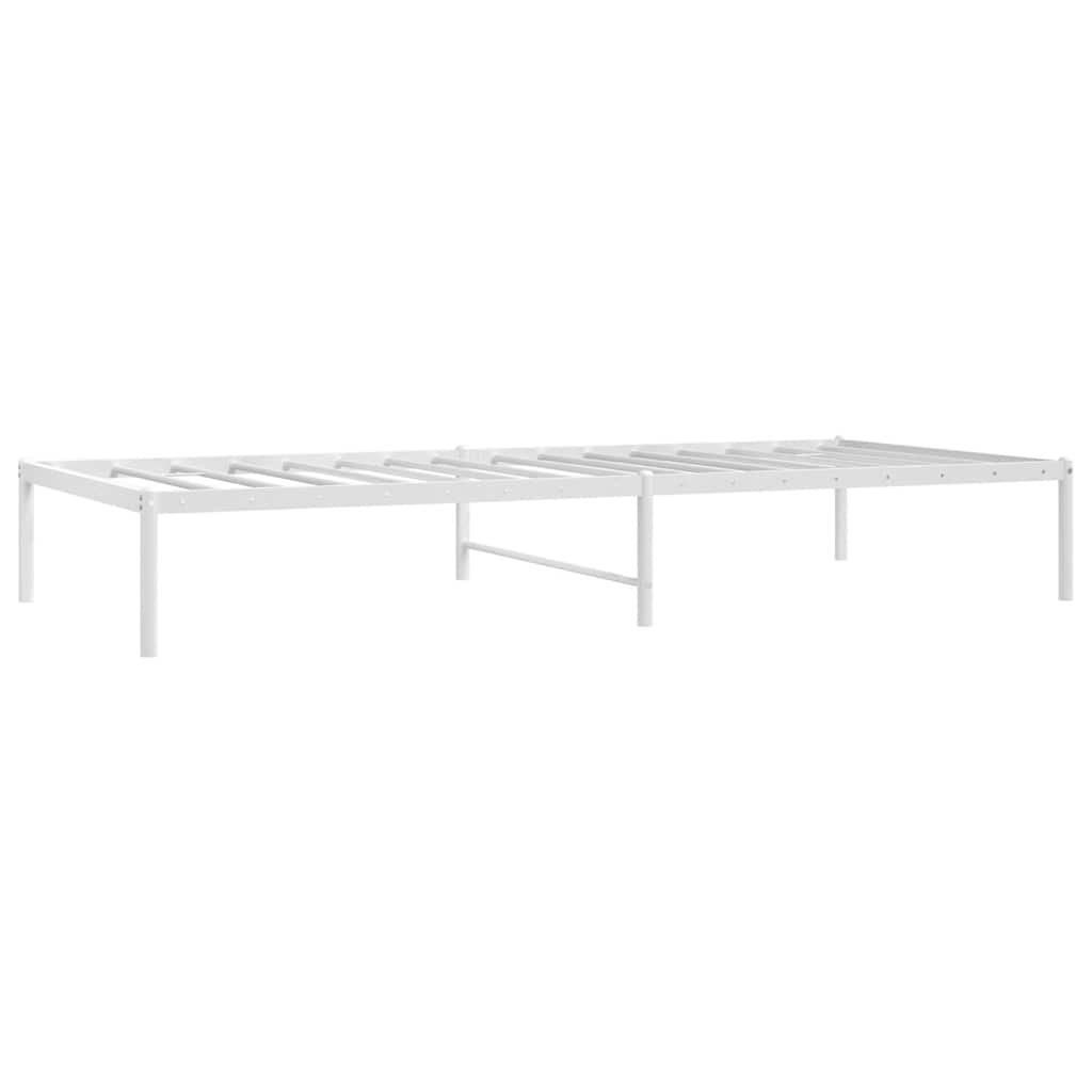 Cadre de lit métal sans matelas blanc 90x200 cm - XIOS