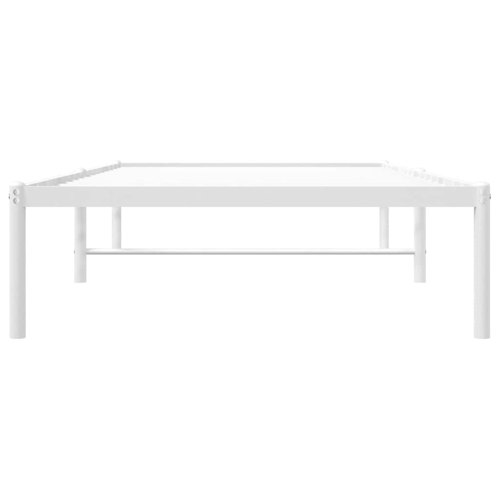 Cadre de lit métal sans matelas blanc 90x200 cm - XIOS