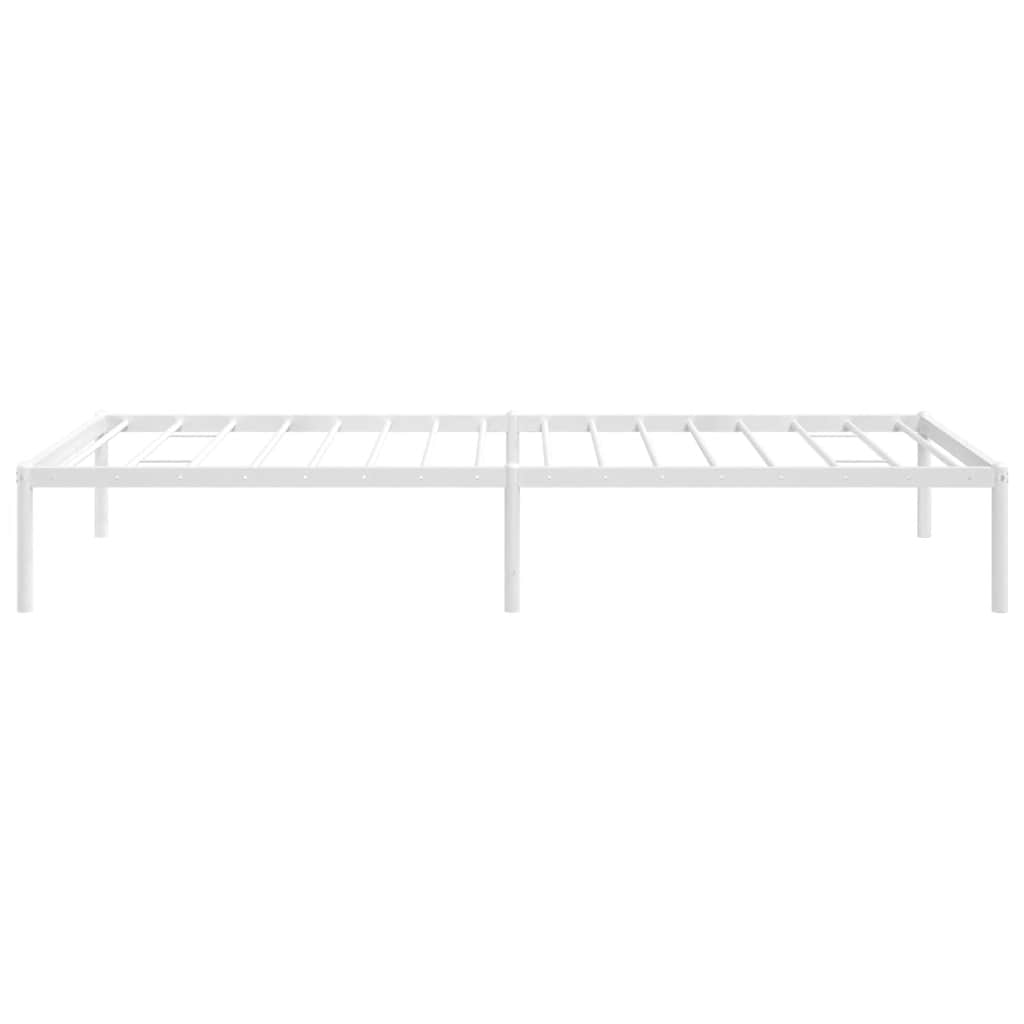 Cadre de lit métal sans matelas blanc 90x200 cm - XIOS