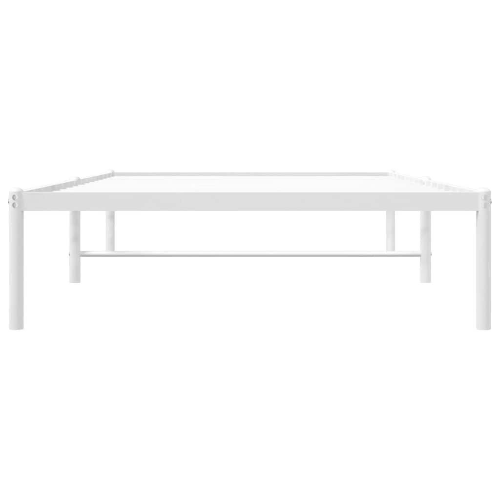 Cadre de lit métal sans matelas blanc 100x190 cm - XIOS