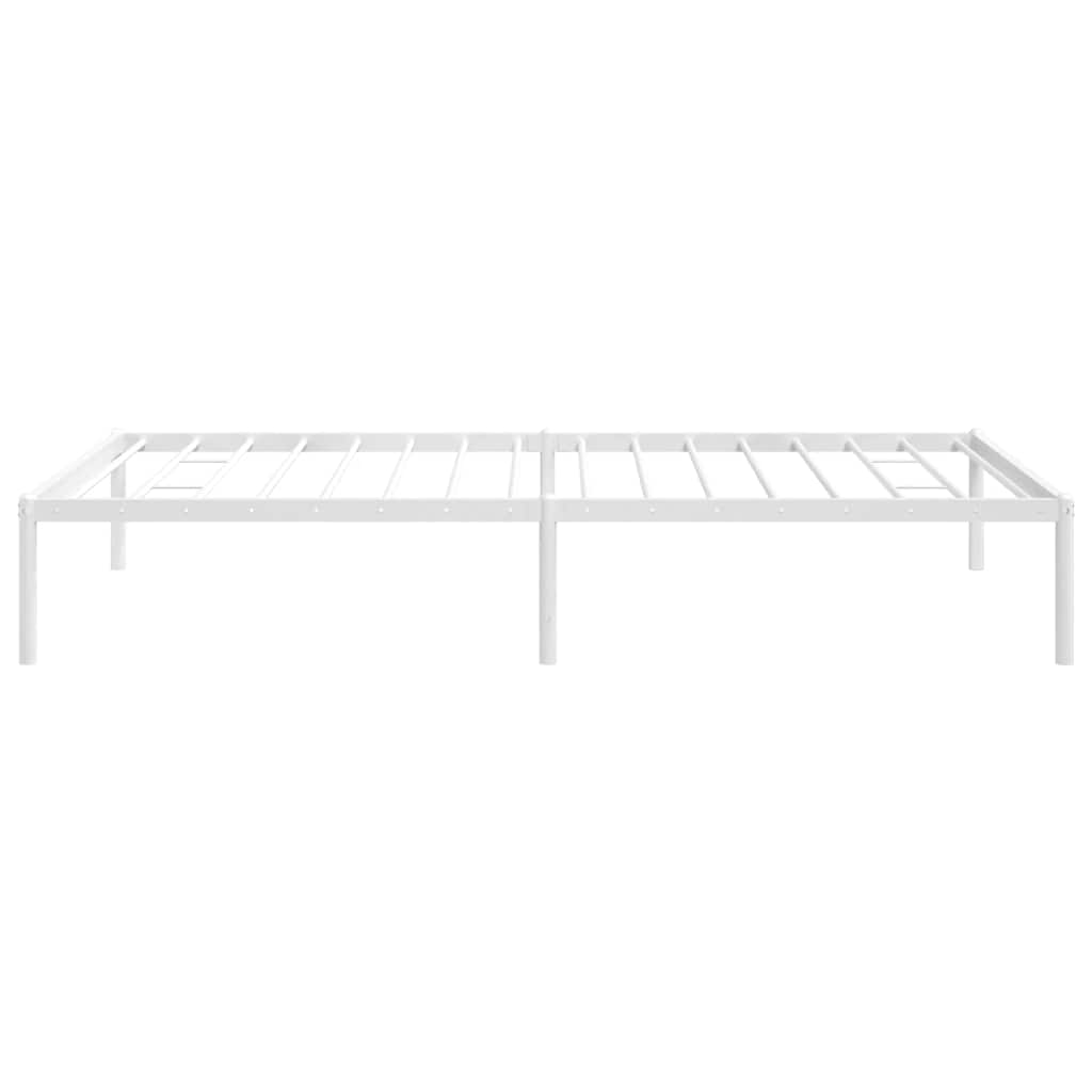 Cadre de lit métal sans matelas blanc 100x190 cm - XIOS