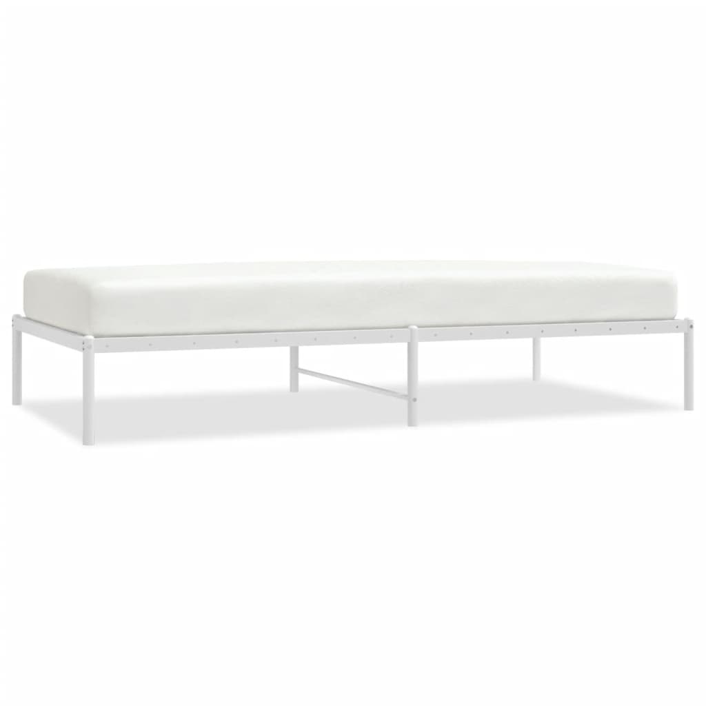 Cadre de lit métal sans matelas blanc 100x200 cm - XIOS