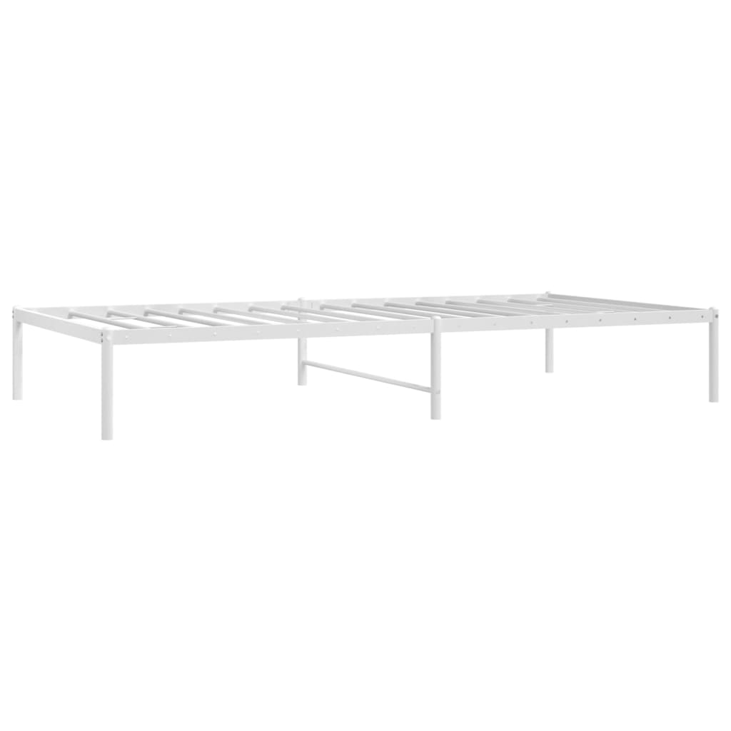 Cadre de lit métal sans matelas blanc 100x200 cm - XIOS