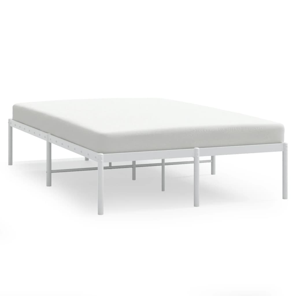 Cadre de lit métal blanc 120x190 cm - XIOS