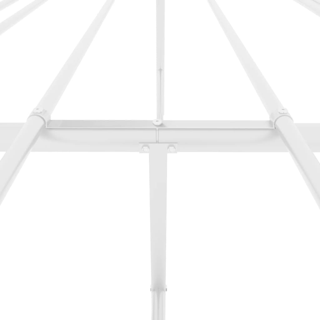Cadre de lit métal blanc 120x190 cm - XIOS