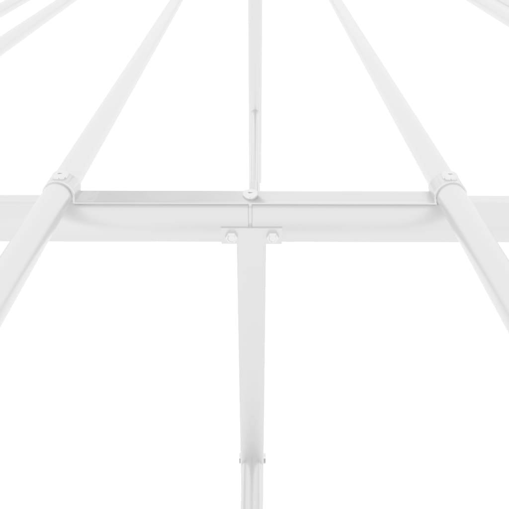 Cadre de lit métal blanc 140x190 cm - XIOS
