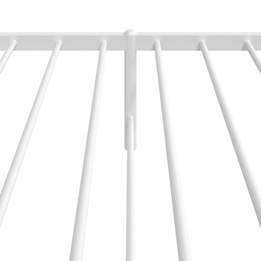 Cadre de lit métal sans matelas avec tête de lit blanc 75x190cm - XIOS