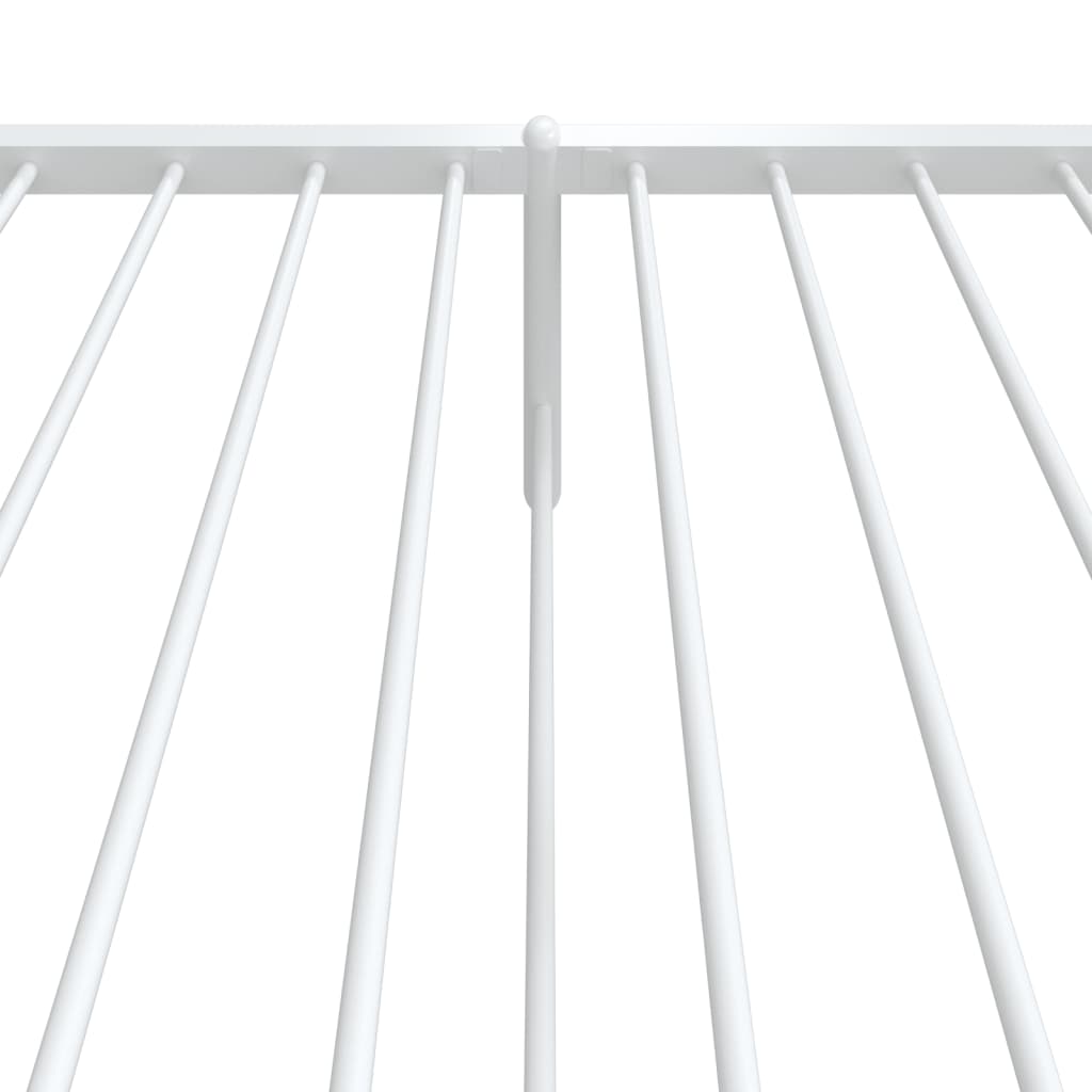 Cadre de lit métal sans matelas avec pied de lit blanc 90x200cm - XIOS
