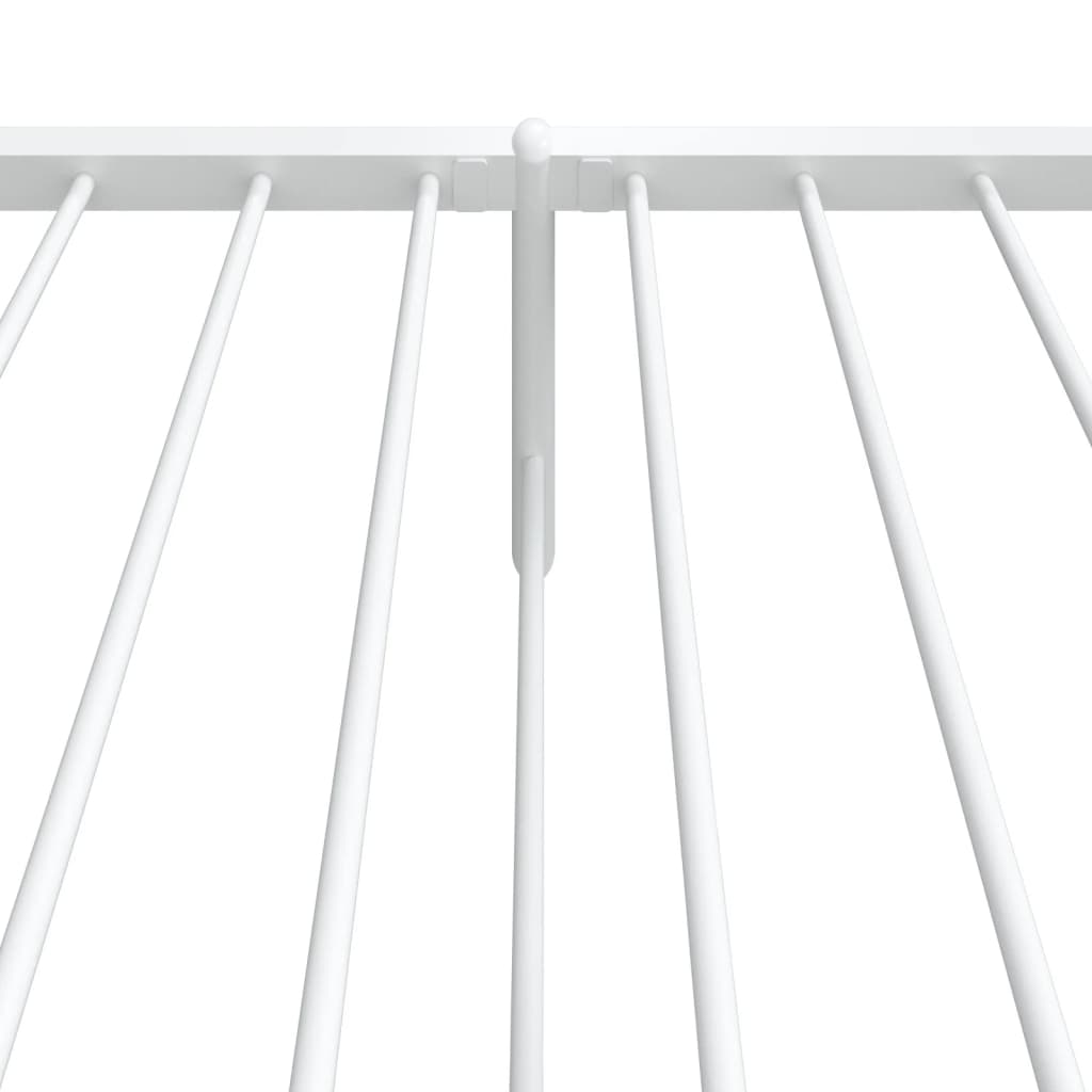 Cadre de lit métal sans matelas et pied de lit blanc 107x203 cm - XIOS