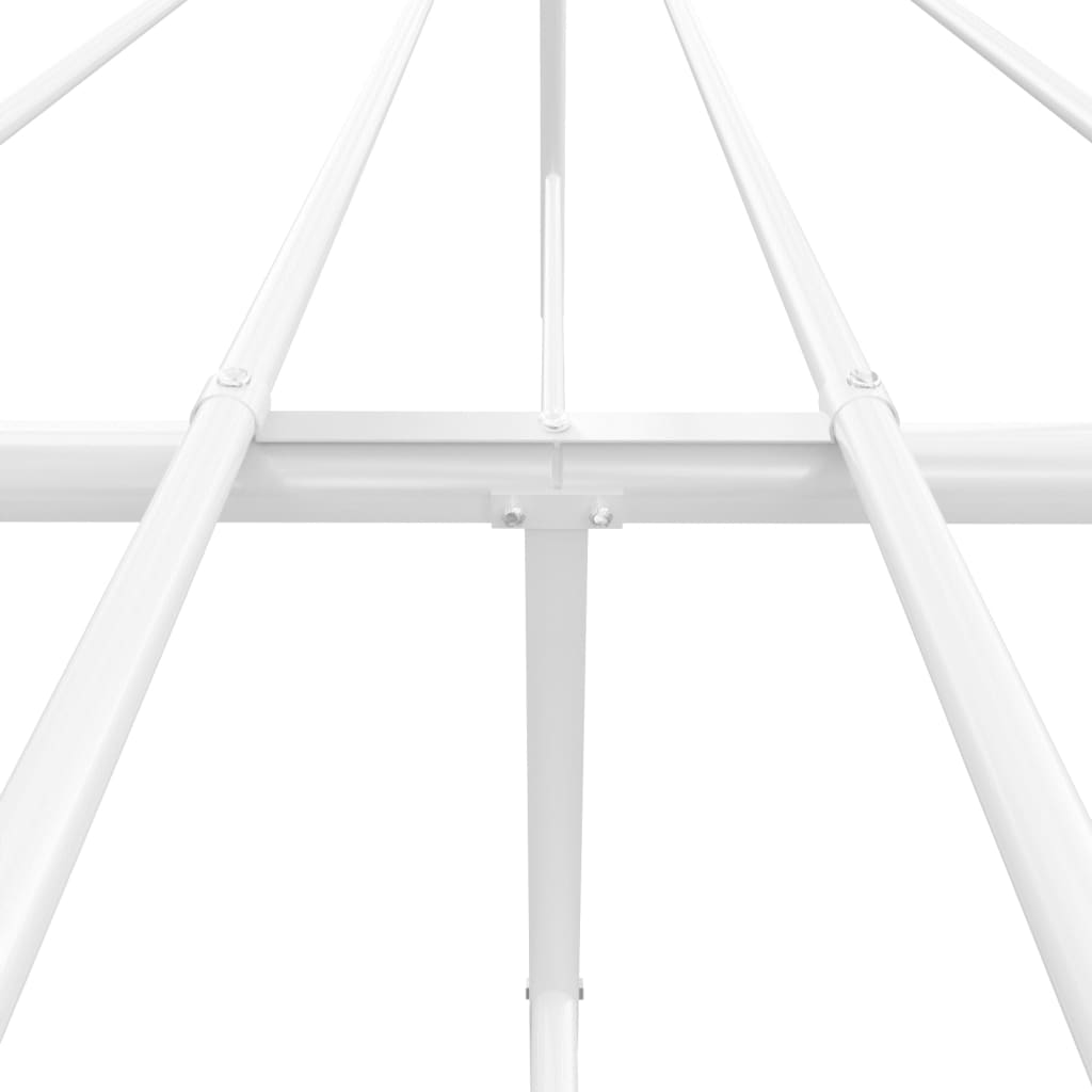 Cadre de lit métal sans matelas et pied de lit blanc 160x200 cm - XIOS