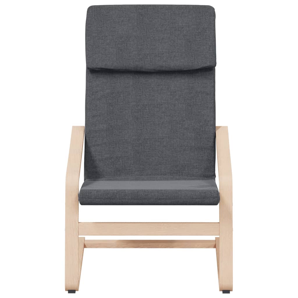 Chaise de relaxation avec repose-pied Gris foncé Tissu - XIOS
