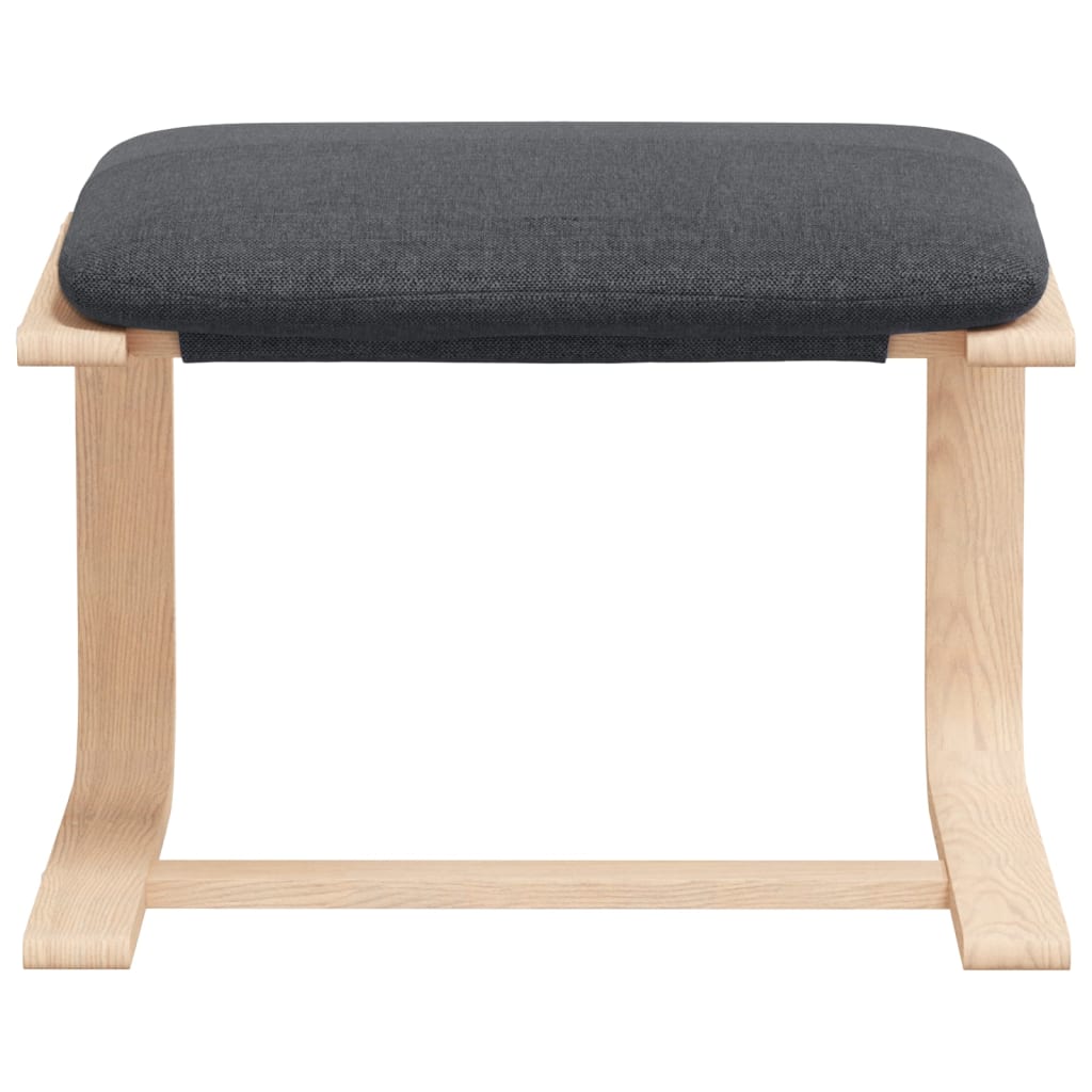 Chaise de relaxation avec repose-pied Gris foncé Tissu - XIOS