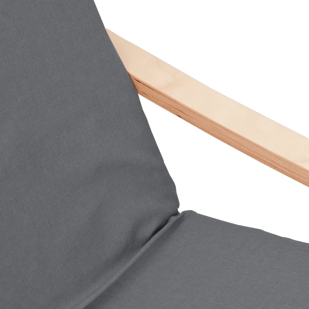 Chaise de relaxation avec repose-pied Gris foncé Tissu - XIOS
