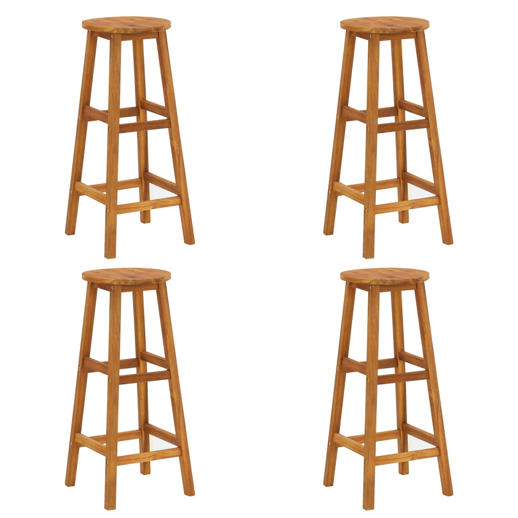 Ensemble de bar de jardin 5 pcs bois d'acacia solide