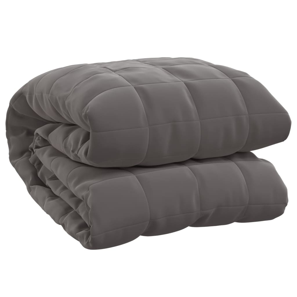 Couverture lestée Gris 220x230 cm 15 kg Tissu Couvertures vidaXL