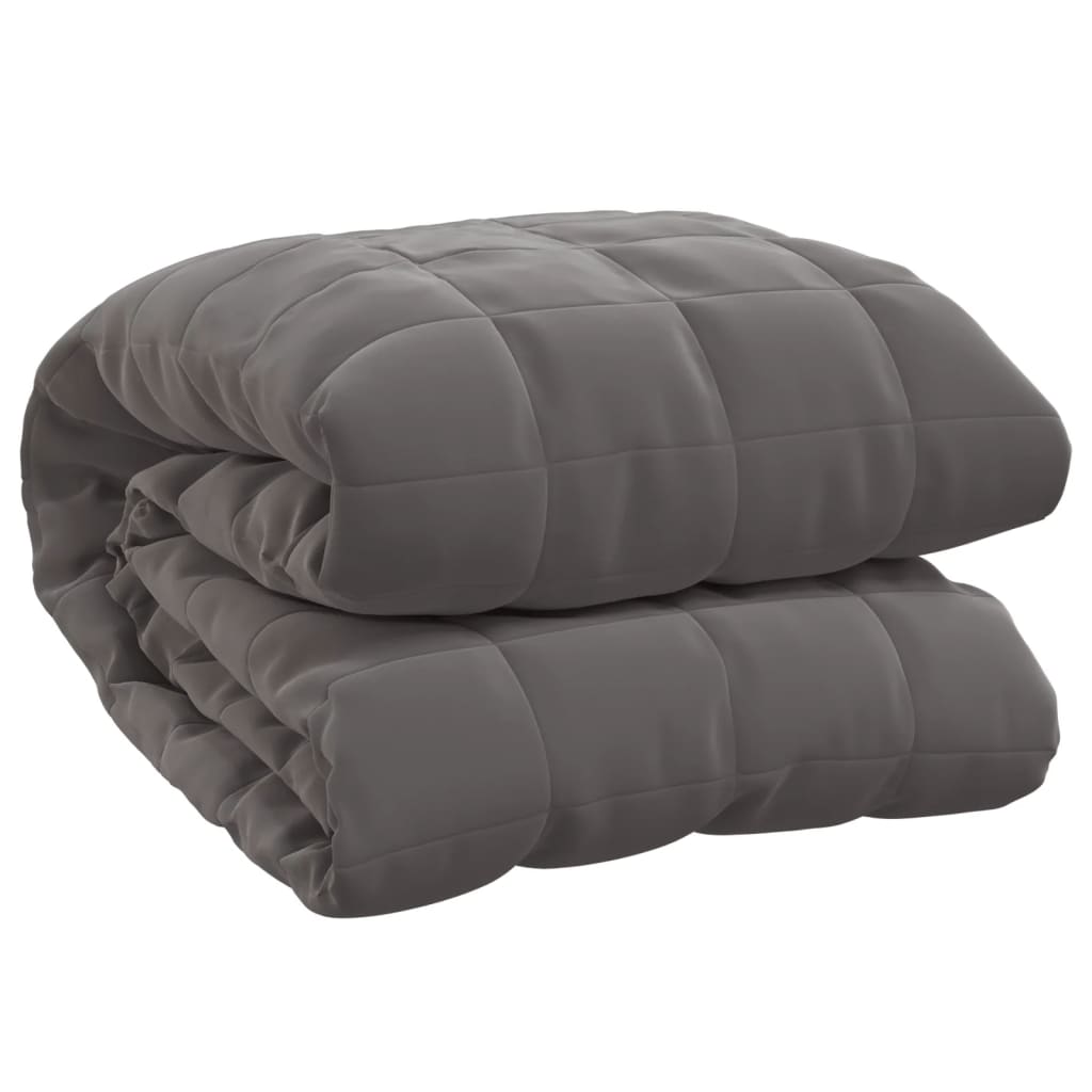 Couverture lestée Gris 220x240 cm 15 kg Tissu Couvertures vidaXL