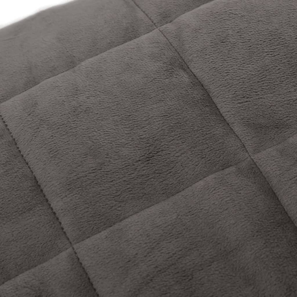 Couverture lestée Gris 220x240 cm 15 kg Tissu Couvertures vidaXL