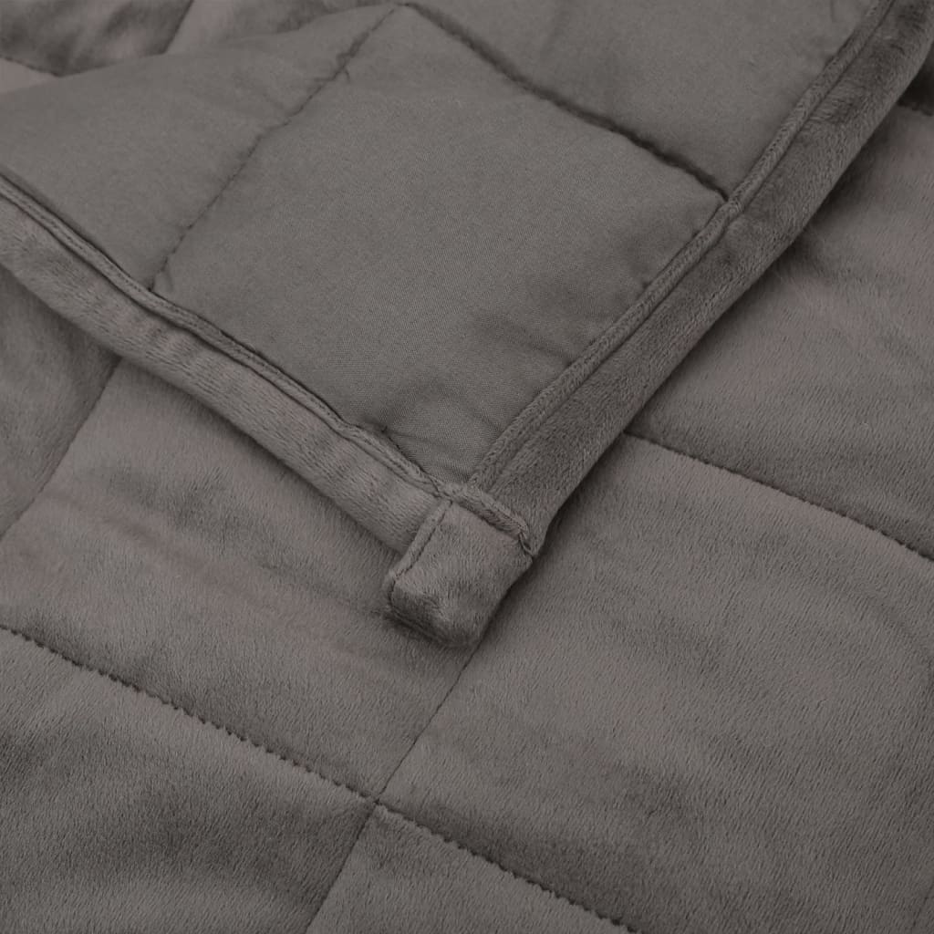 Couverture lestée Gris 220x240 cm 15 kg Tissu Couvertures vidaXL