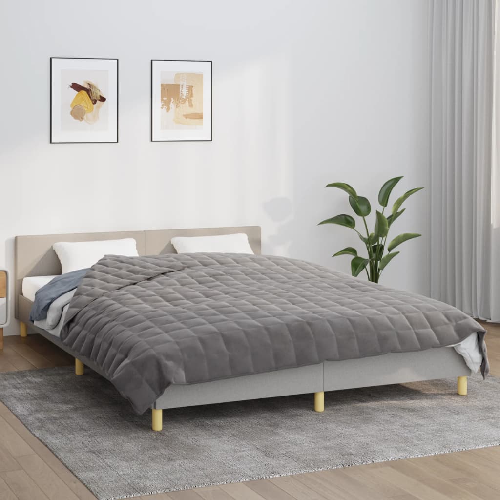 Couverture lestée Gris 220x240 cm 15 kg Tissu Couvertures vidaXL