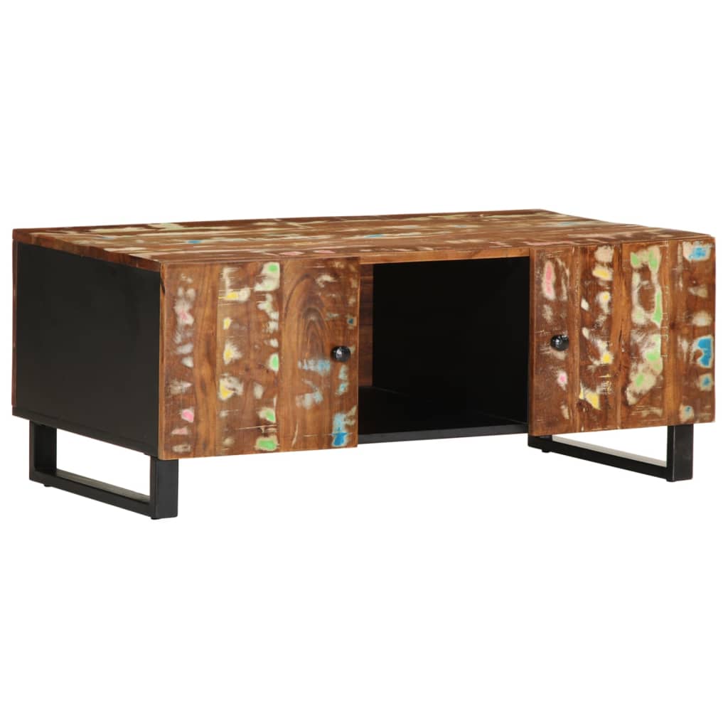 Table basse 100x54x40 cm bois de récupération et d'ingénierie - XIOS