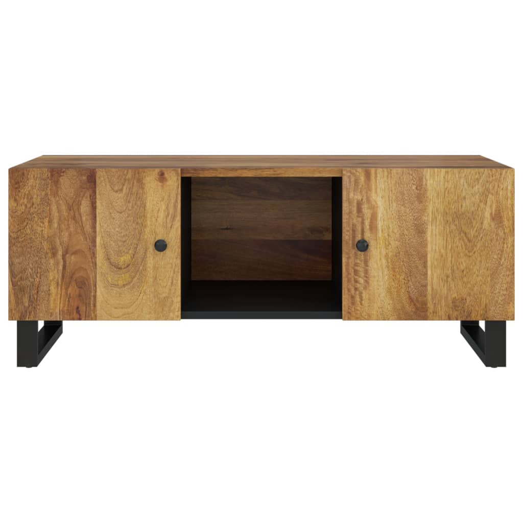 Table basse 100x54x40cm bois de manguier solide et d'ingénierie - XIOS