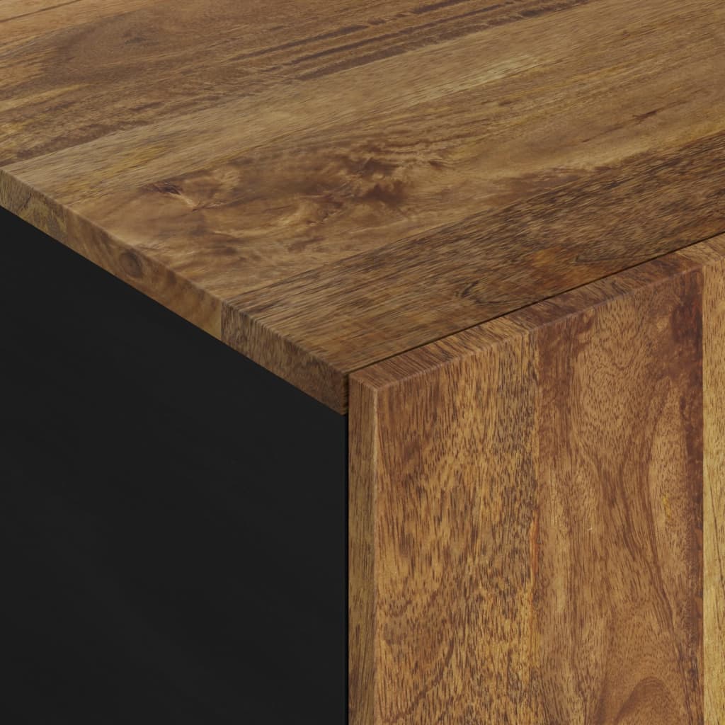Table basse 100x54x40cm bois de manguier solide et d'ingénierie - XIOS