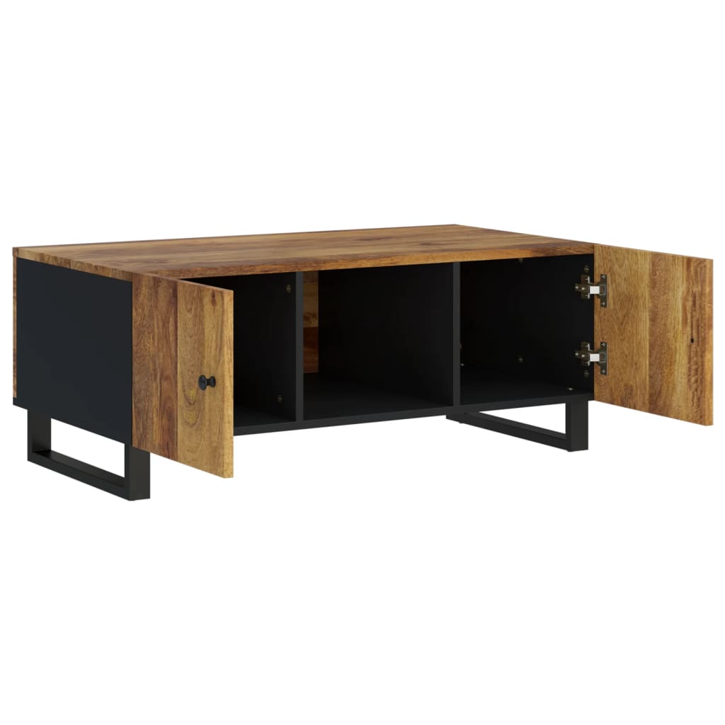 Table basse 100x54x40cm bois de manguier solide et d'ingénierie - XIOS