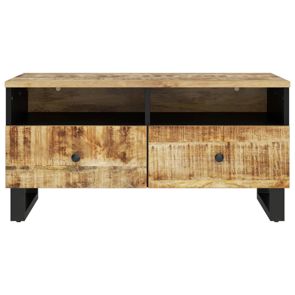 Table basse 80x54x40 cm Bois de manguier solide et d'ingénierie - XIOS